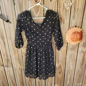 Kirra Black Gold Dress Women's XS
